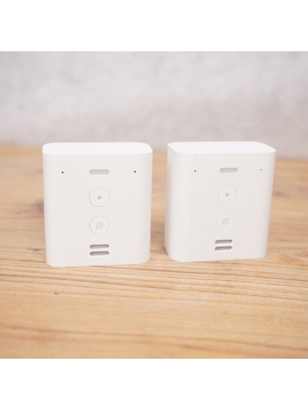 Lot of 2 White Amazon Echo Flex Plug In C77A68 Alexa Voice Control Speaker